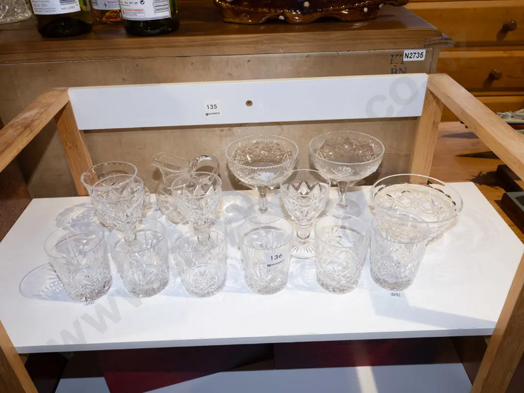 cut crystal tumblers, jugs, comport etc Image 1++