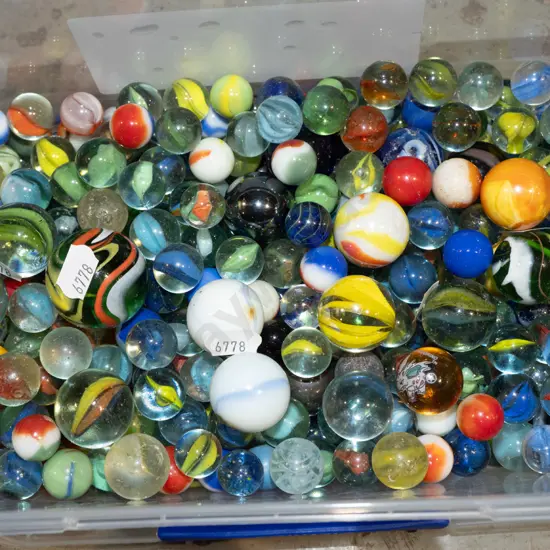 container of marbles
