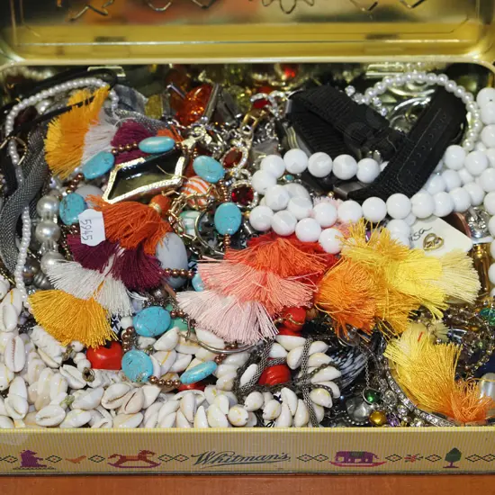 tray of costume jewellery