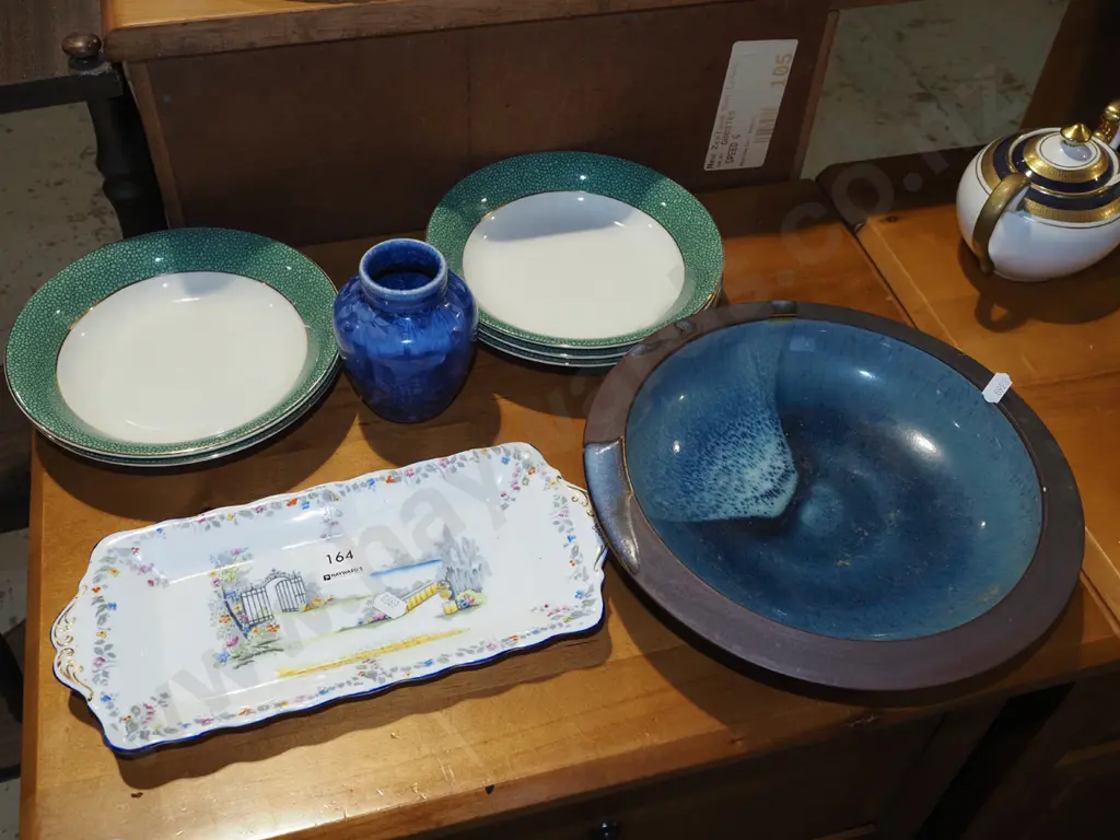 pottery bowl, vase, Meakin sweet dishes etc Image 1++