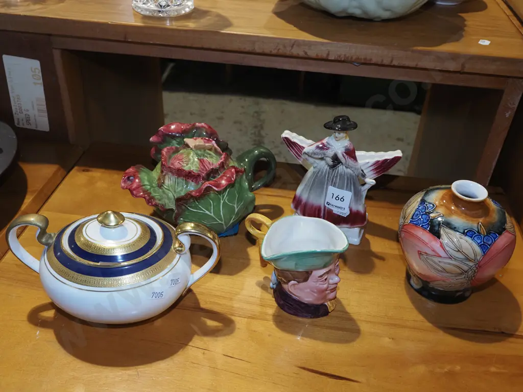 vases, sugar bowl, cabbage themed teapot - damage Image 1++