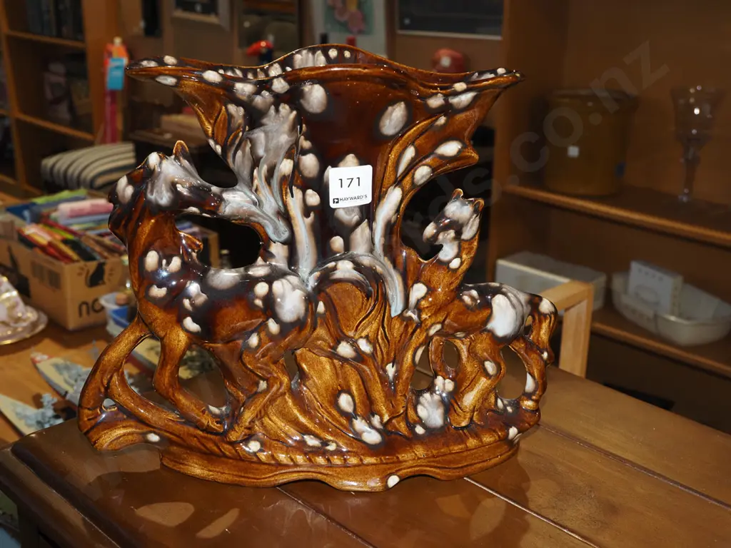 ceramic horse themed vase H260 Image 1++