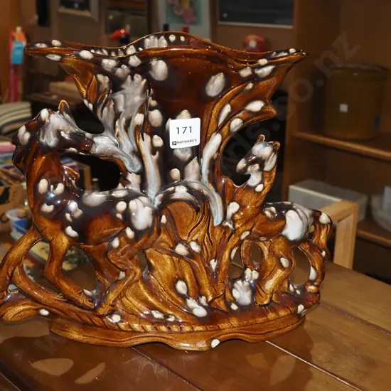 ceramic horse themed vase H260