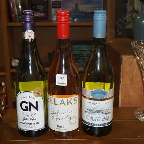 Graham Norton sauvignon blanc 2023, Oyster Bay suvignon blanc 2025, Selaks rose 