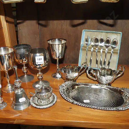 plated ware; teaspoons, goblets etc