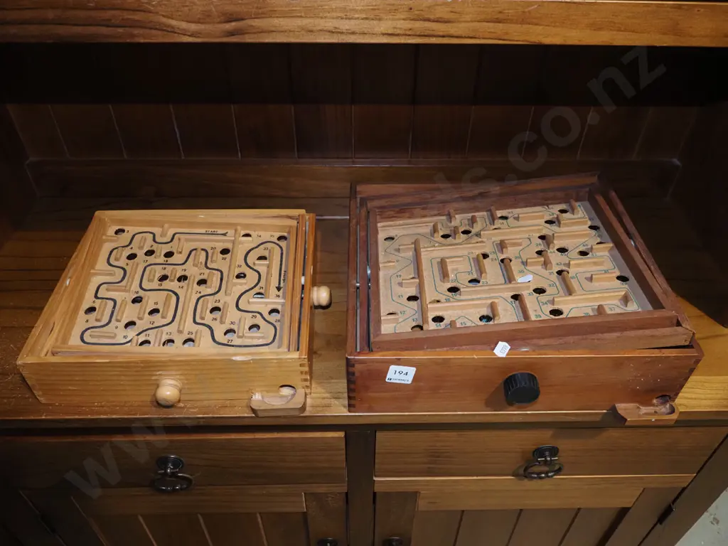 2x wooden marble maze games Image 1++