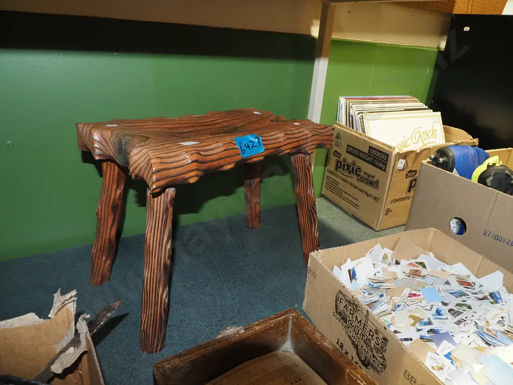 small wooden stool Image 1++