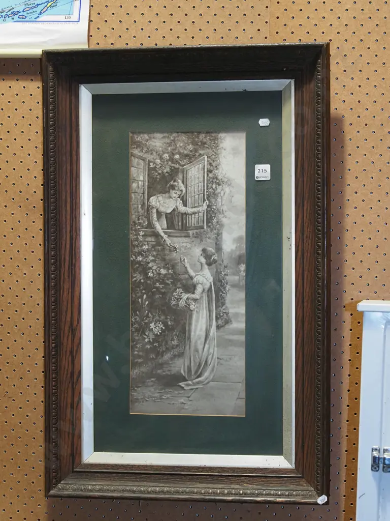 oak framed print - passing flower out of bedroom window Image 1++