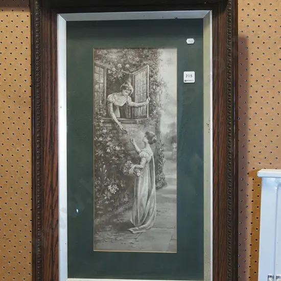 oak framed print - passing flower out of bedroom window