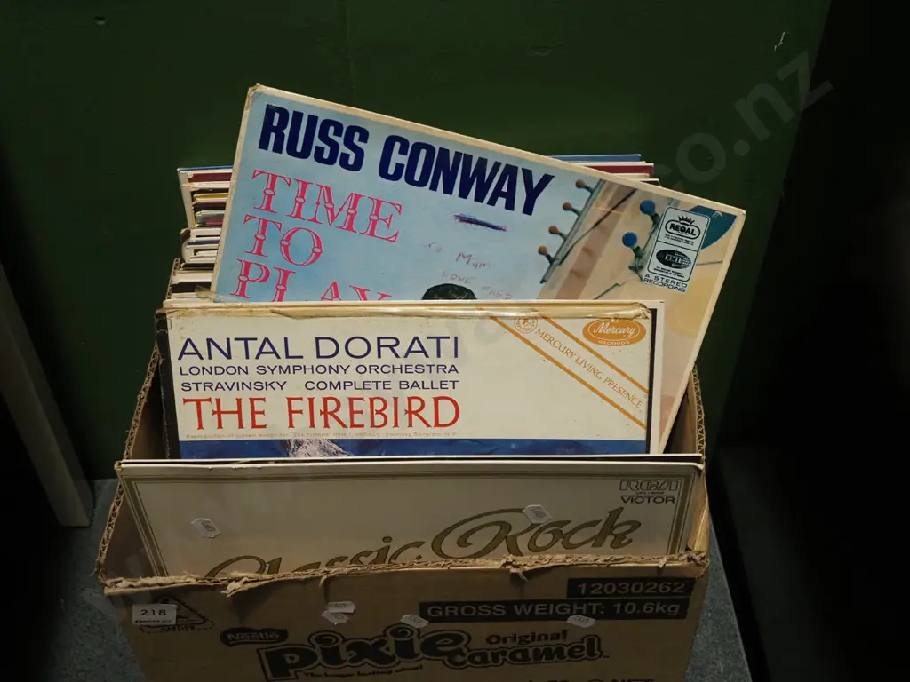 box of LPs Image 1++