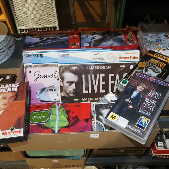 James Deans photos, DVDs, prints on tin