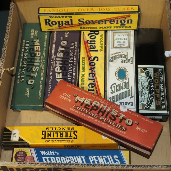 box of as new old pencils