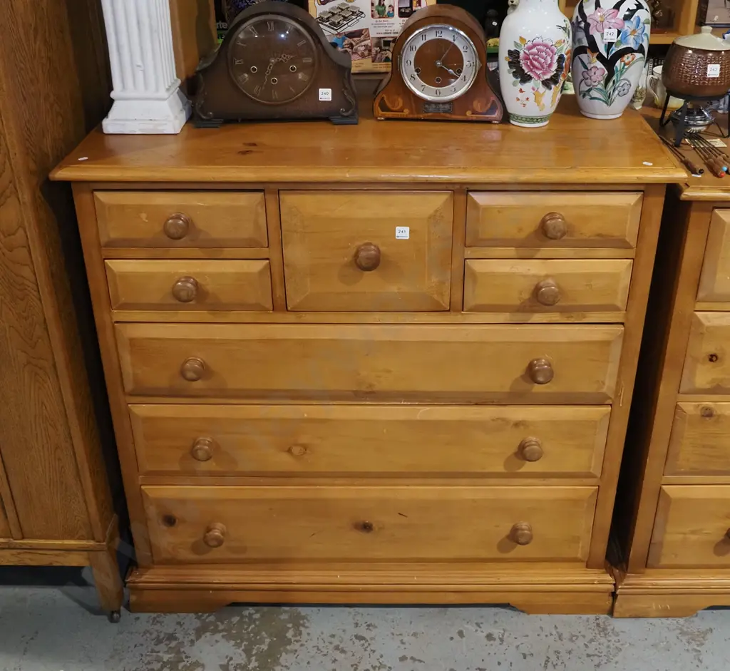 colonial kauri 8 drawer chest - has been revarnished H1165 W1170 D470 Image 1++