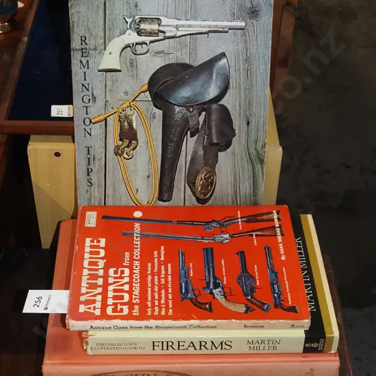 various books on guns and firearms