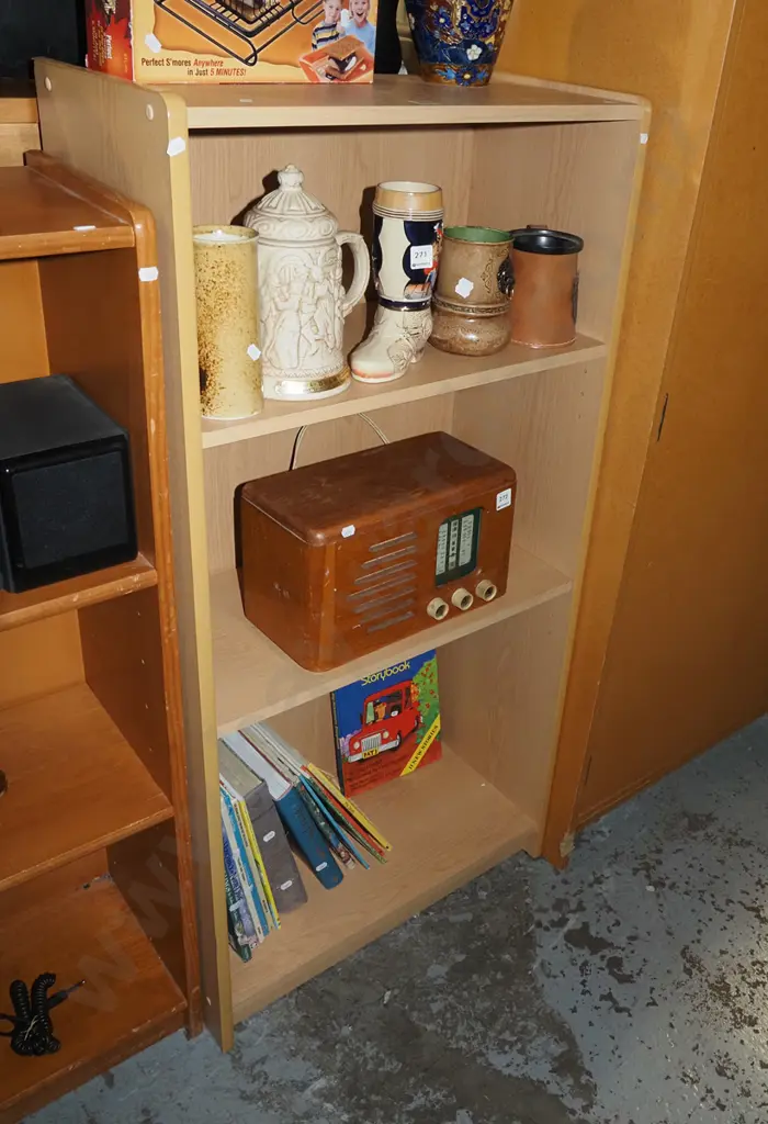 mdf faux adjustable bookcase H1210 W600 D300 Image 1++