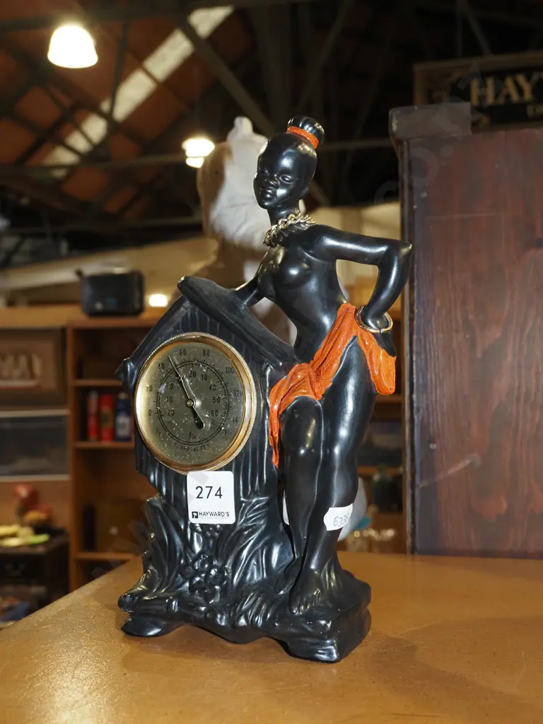 mid century figural thermometer H245 Image 1++