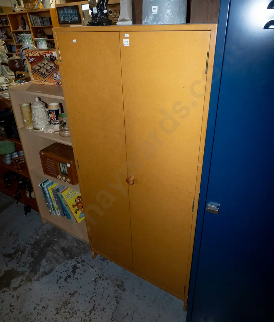 2 door mdf stationery cupboard H155 W710 D385 Image 1++