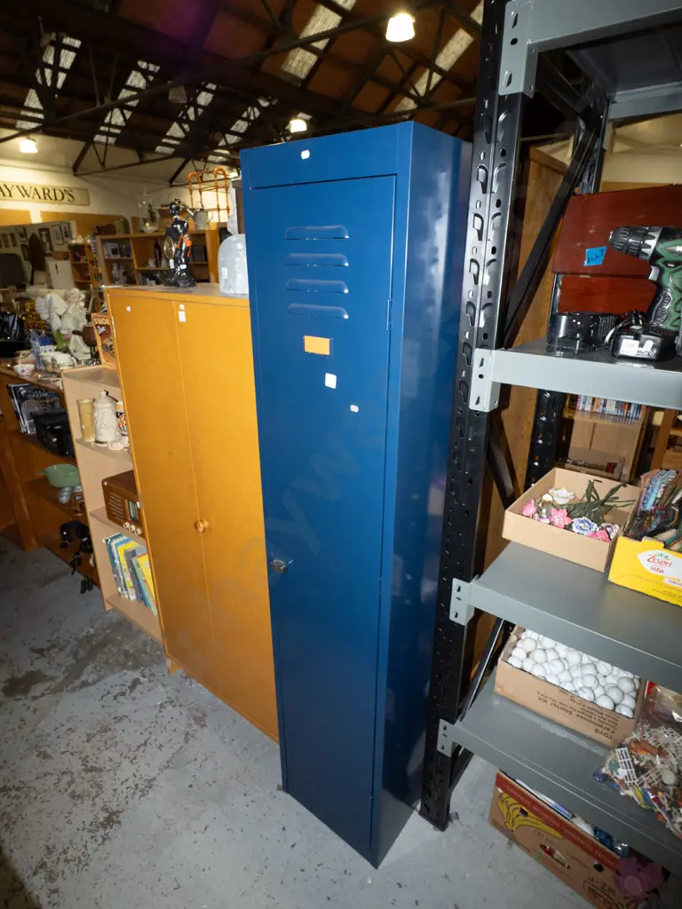 blue metal single door locker Image 1++