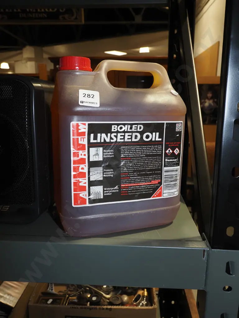 container of boiled linseed oil Image 1++