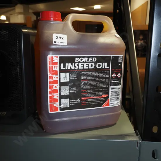 container of boiled linseed oil