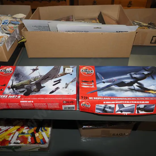 2x yet to be assembled Airfix model planes