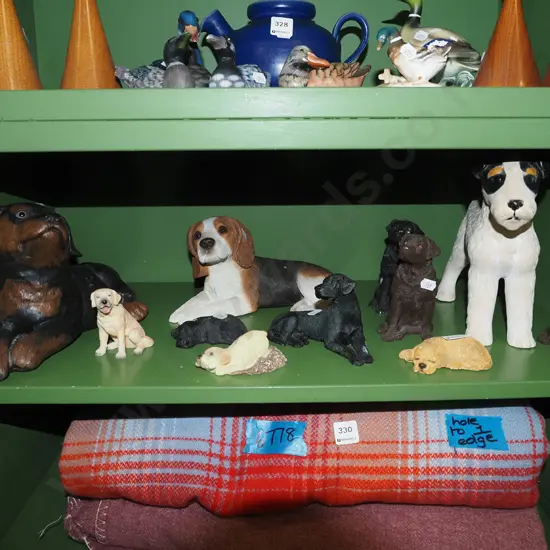 assorted dog figurines
