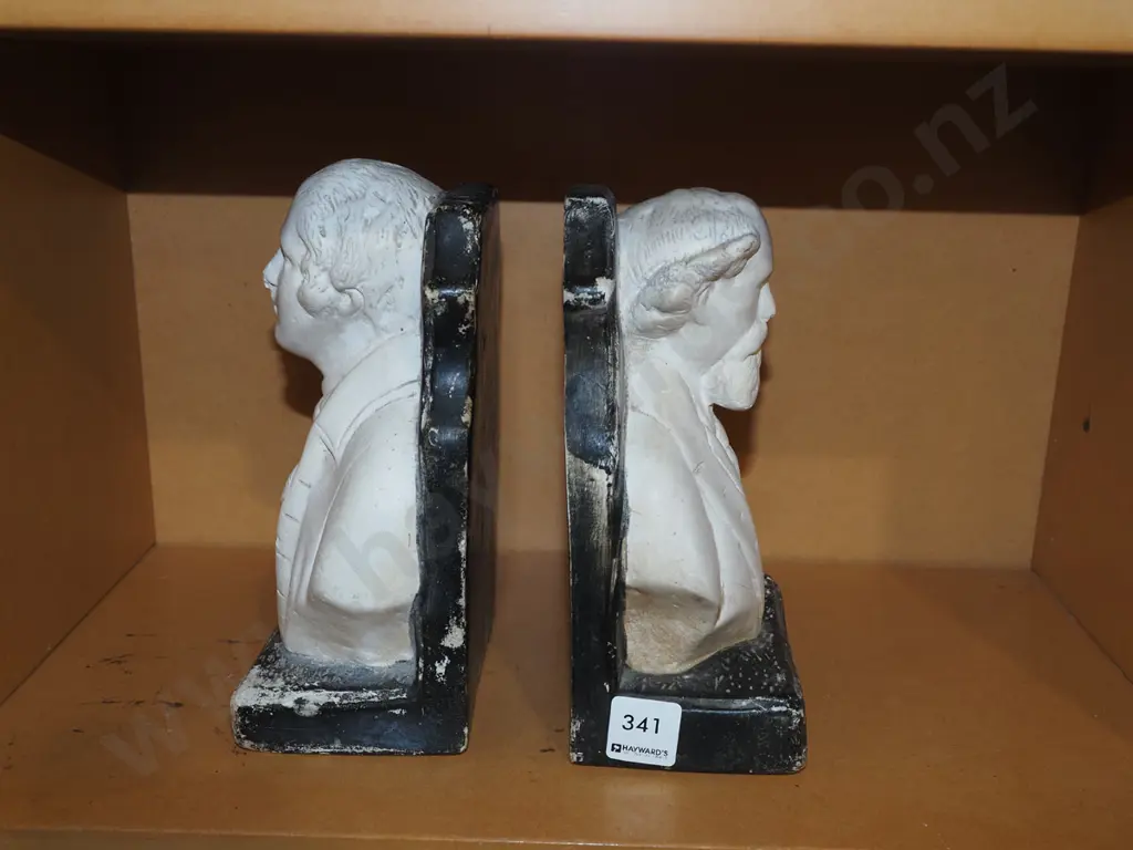 Robert Burns and Charles Dickens bookends Image 1++