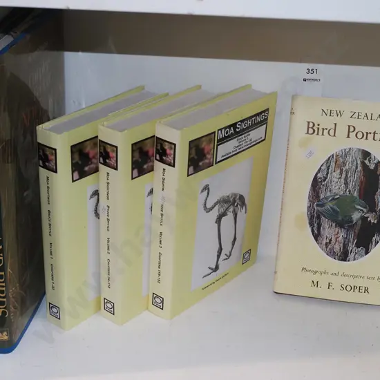 NZ bird books - including 3x  Bruce Spittle's Moa Sightings