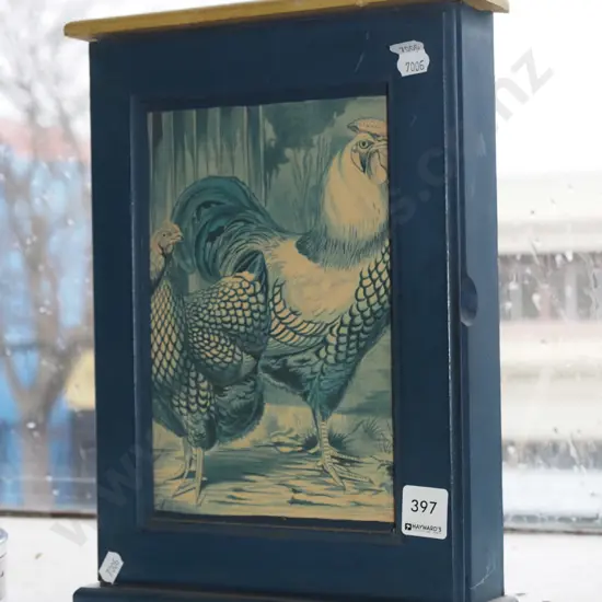 small poultry themed key cupboard H325