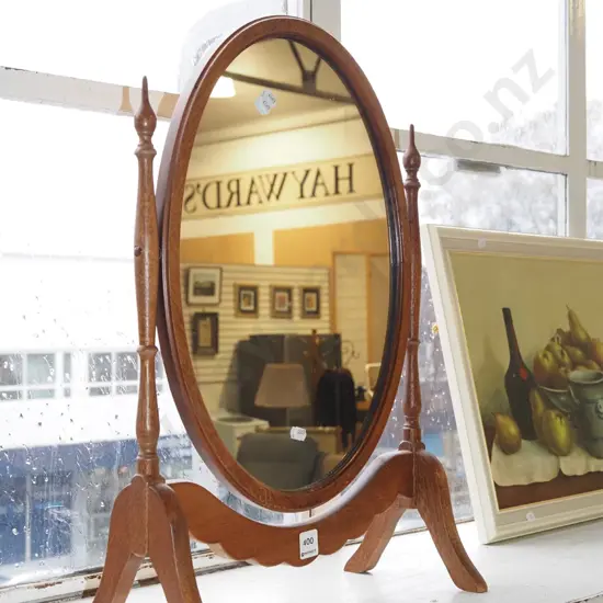 mahogany dressing table cheval mirror H560