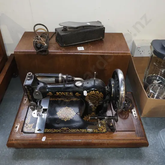 Jones Electric table top sewing machine - wiring needs attention