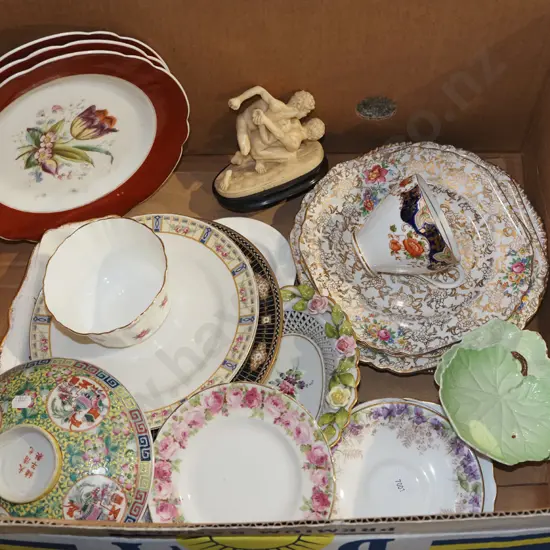 box; vases, bowls, plates etc