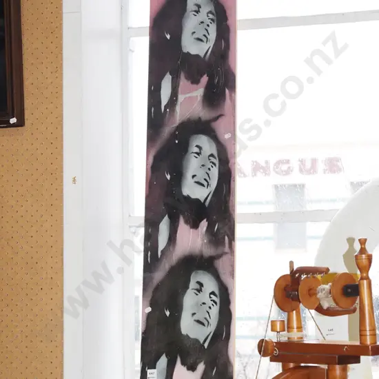 Bob Marley themed spray paint on board H1200