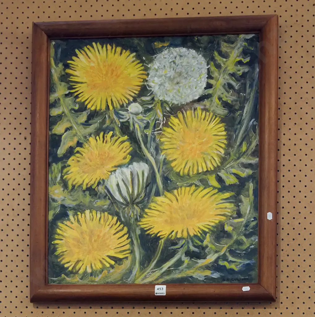 framed oil - daisies Image 1++