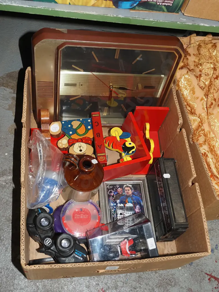 box; wall clock, bookends, binoculars etc Image 1++