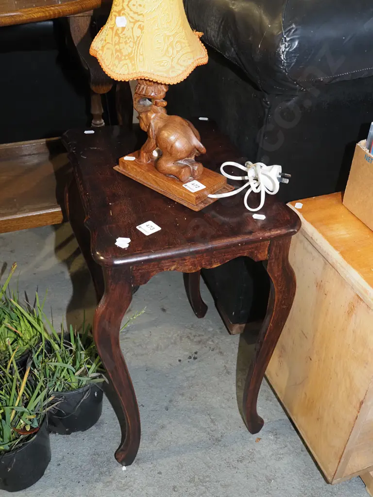 hand painted cab leg end table  Image 1++