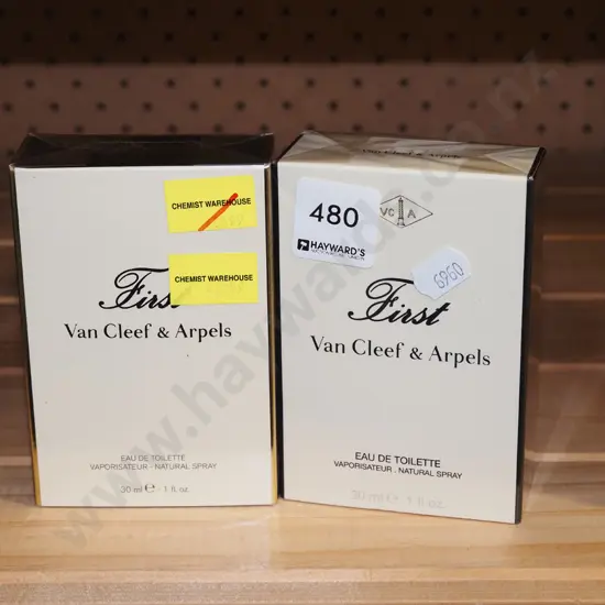 2x as new boxed Van Cleef & Arpels First eau de toilette 30ml sprays