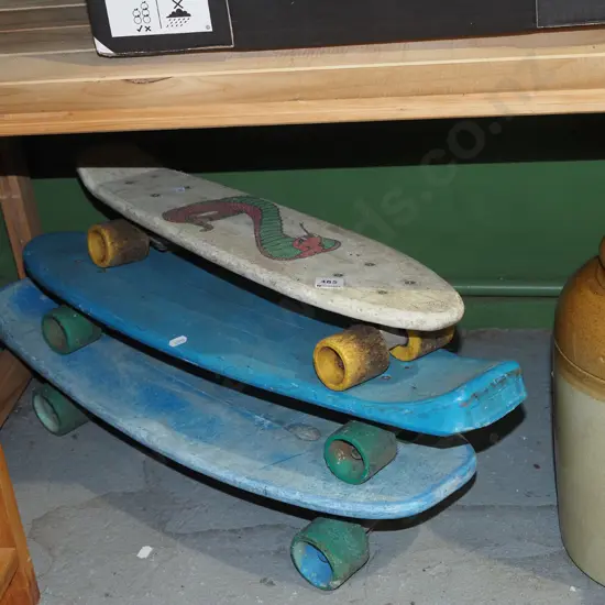 3x vintage skateboards
