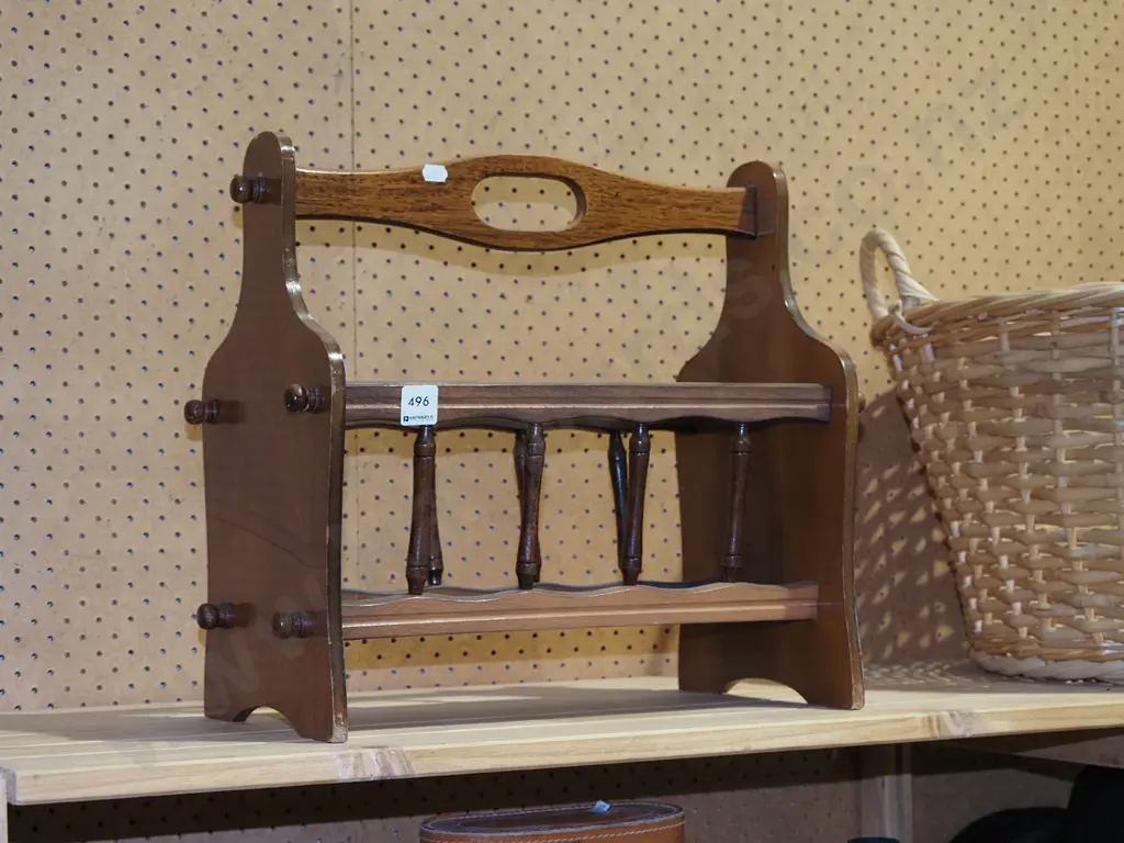 mahogany magazine rack Image 1++