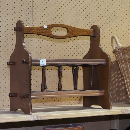 mahogany magazine rack