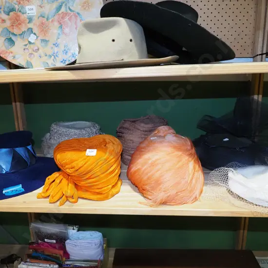 shelf of 7x ladies hats