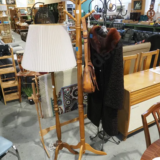 wooden coat rack