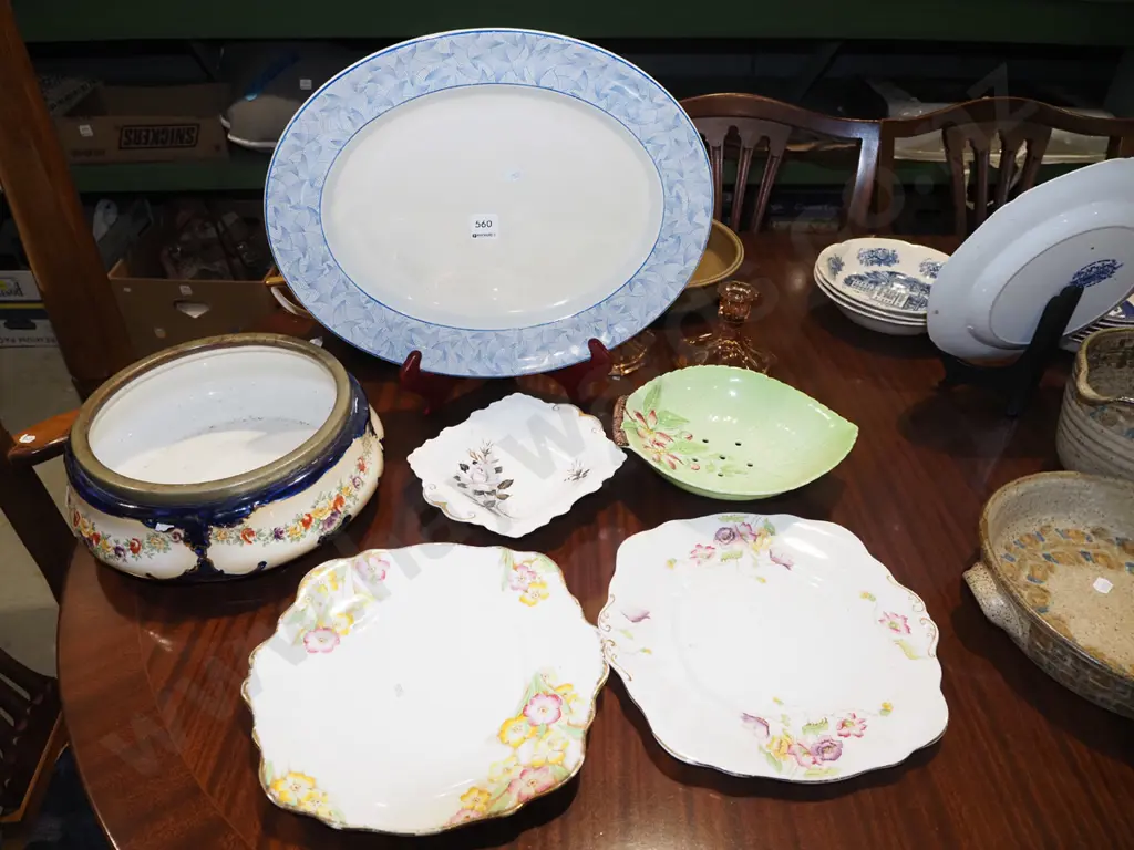 ashet, plates, Carlton ware gravy dish, plated rimmed bowl Image 1++