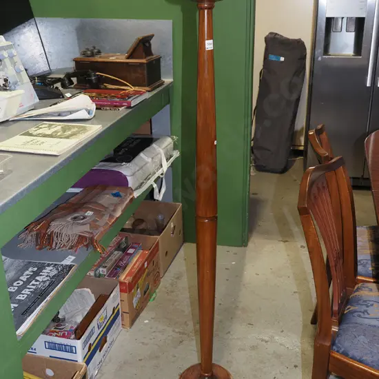 tall turned wood candlestick H1365
