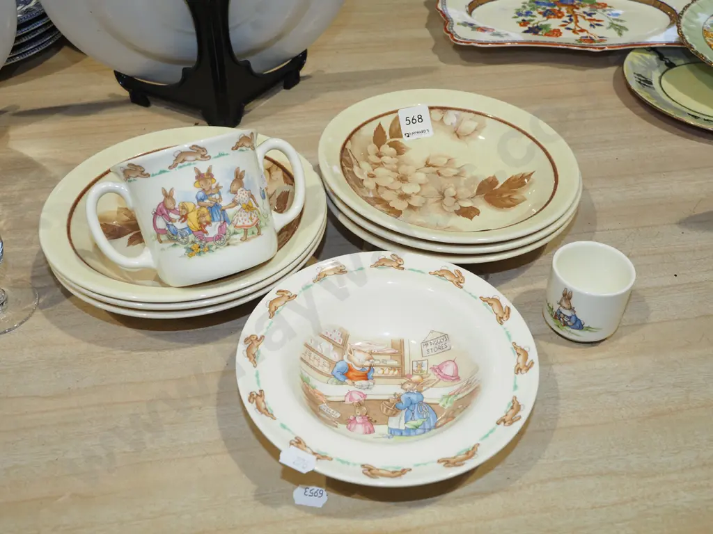 Crown Lynn bowls, bunnykins bowl, egg cup etc Image 1++