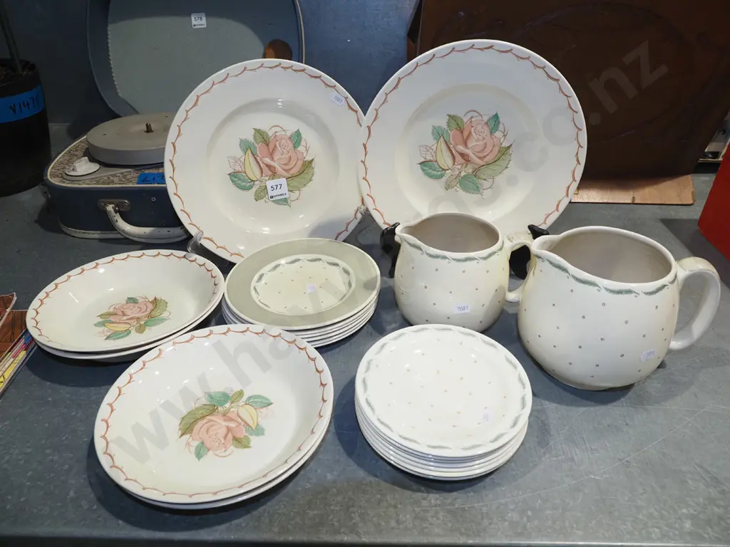 Susie Cooper designed plates, bowls, saucers, jugs Image 1++