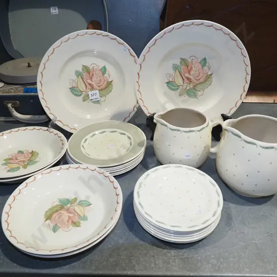 Susie Cooper designed plates, bowls, saucers, jugs