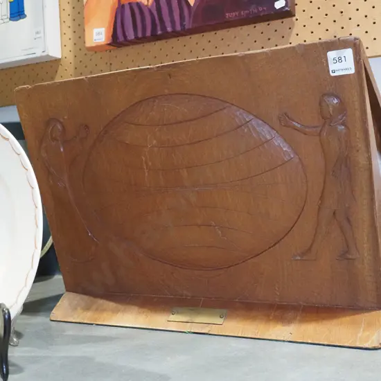 small hand carved wooden lectern W450