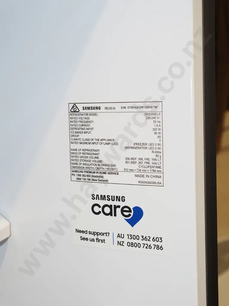 Samsung double door fridge freezer with water and ice dispenser H1790 W920 D700 Image 1++