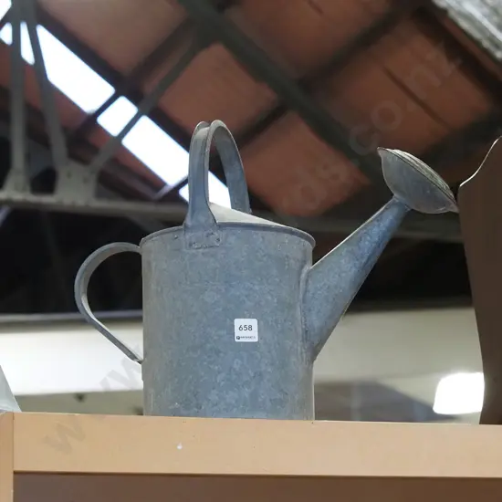 galvanised watering can - small